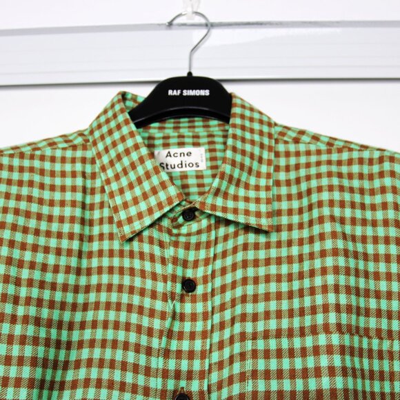 BNWT SS20 ACNE STUDIOS CHECKED LINEN SHIRT 50 & 52 - Picture 5 of 13